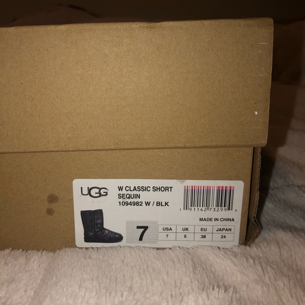 Sparkly black UGGs